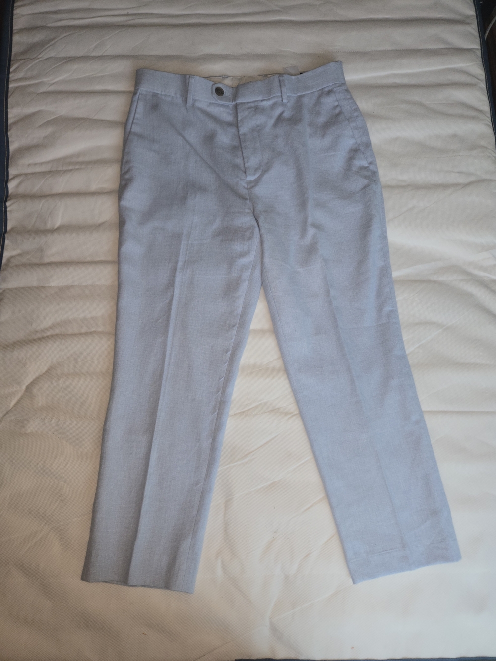 Banana Republic Mens Pants 32x30 Tailored Fit Light Blue Linen Blend Dress Casua